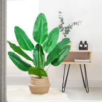 Planta Artificial De Palma Tropical Grande Hojas De Plátano Falso 24 Hojas Toque Real Strelitzia Reginae Para Jardín Interior 65-120 Cm - details 28