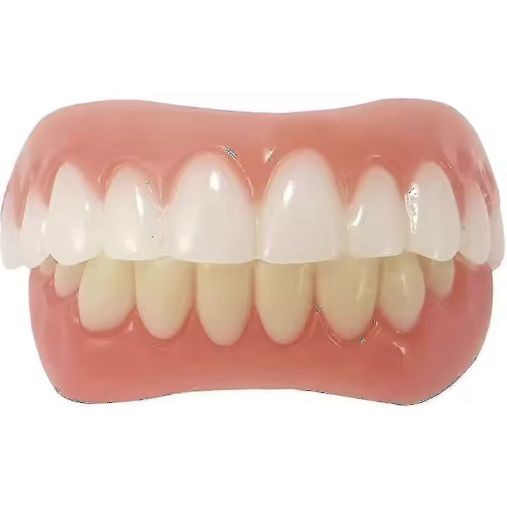 ¡Superior e inferior dentaduras de chapa para mujeres y hombres dientes falsos sombra natural! ¡Arregla tu sonrisa en casa en cuestión de minutos! - 1