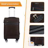 S7 STAR Maletas Tela Juego 3pcs de Viaje, Set 3 Cabina Blanda Maleta Extensible, Equipaje Ligero Expandible con 4 Ruedas Giratorias 360°, Maleta Trolley Gran Capacidad Color Puro - details 0