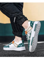 Zapatos De Cuero Y Lona Para Hombre Zapatillas De Cuero Con Transpirabilidad Estilo Coreano Casual Zapatos De Temporada Primavera/otoño - details 11