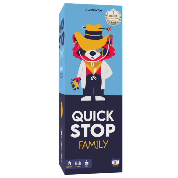 Asmodee - Quick Stop Family Juego de Mesa - Juego de Mesa Dinámico para Familia y Amigos - + 6 Años -  Español - 1