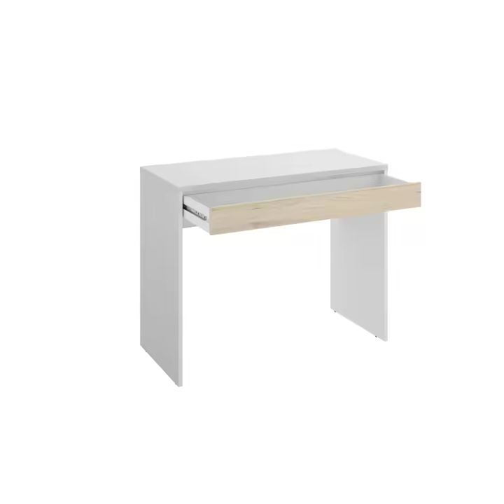 Dekit Mesa de Escritorio Moderna TOK con Diseño en Blanco y Roble Natural - 1