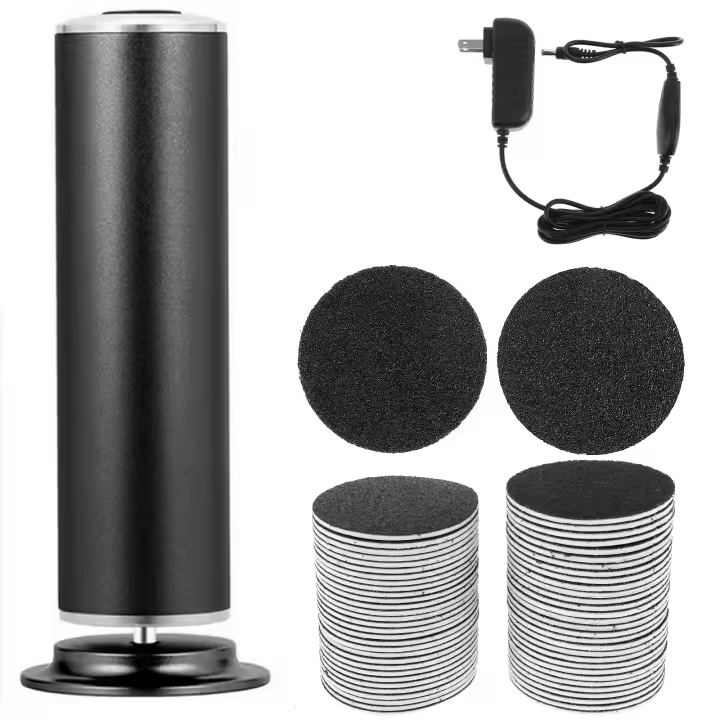 Archilla Eléctrica Adjustable With 60 Piezas De Papel De Hierro Profesional Para Eliminar Callos En Pies - 1