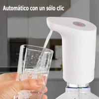 Dispensador de Agua automático Recargable por USB | Bomba portátil para garrafas y Botellas | Bombea de Forma rápida y silenciosa con un pulsador | Compatible con roscas universales | - details 0