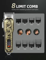 KIKIDO Recortadora De Pelo Para Hombres Recortador De Barba Profesional Inalámbrica Recargable Kit De Corte De Pelo Con Potencia Fuerte Para Peluquería - details 5