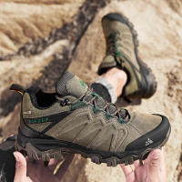 Zapatos De Senderismo De Cuero HIKEUP De Alta Calidad Duraderos Para Hombres Deportes Al Aire Libre Trekkng Subida Escalada Caza Zapatillas Negros Grises Caqui Tallas 40-45 - details 12
