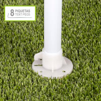 Cenador desmontable jardín 300x300x250 cm blanco Aktive - details 4