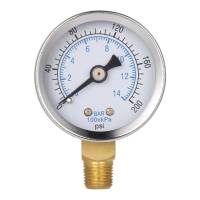 Gauge De Presión 1/8" Male NPT 0-200psi 0-14bar Para Compresor De Aire Y Hidráulica Medidor De Vacío Y Prueba De Presión - details 0