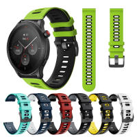 Correa De Silicona De Doble Color 22mm Para Reloj Amazfit GTR 4 3 2 Pulsera De Larga Duración Con Cierre Rápido Compatible Con Relojes De 47mm - details 0