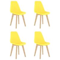 vidaXL Sillas de comedor 4 unidades plástico turquesa en color Tuquesa/Negro/Blanco y más | cómodas modernas ergonómicas para comedor cocina salón hogar - details 4