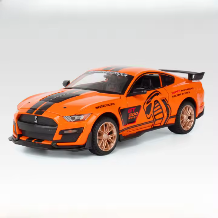 Modelo De Coche Escala 1/24 Mustang Shelby GT500 Juguete De Metal Con Sonido Luz Y Función Retroceso Regalo Para Niños - 1