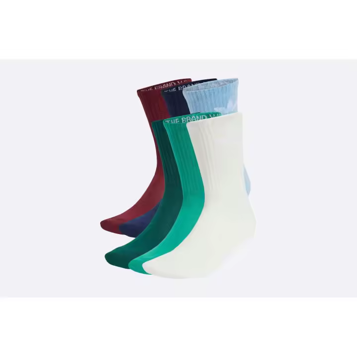 Calcetines clásicos Trefoil Cushion de Adidas - Pack de 6 - Color Off White, Semi Court Green, Collegiate Green - 1