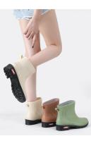 Botas De Lluvia Para Mujer Cortas Moda Impermeables Zapatos Casuales De Goma Antideslizantes Suela Gruesa Versátiles Para Todas Las Estaciones - details 17