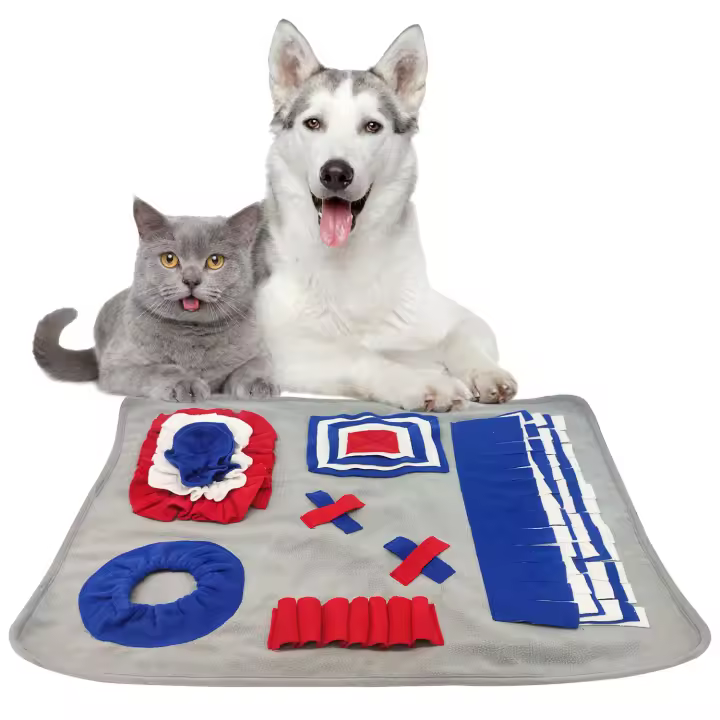 Alfombra Olfativa para Perros Juego Entrenamiento de Inteligencia Juguete Interactivos Snuffle Mat para Perros Estera de Alimentación Portátil Color al Azar BPS-9924 - 1