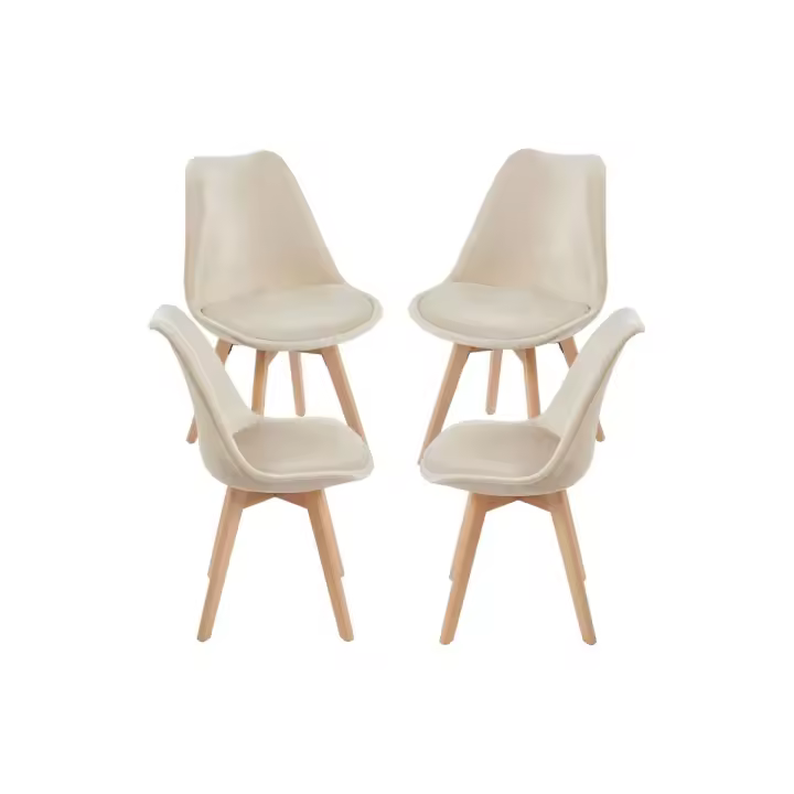 Pack 4 Sillas Synk Terciopelo - Beige - 1