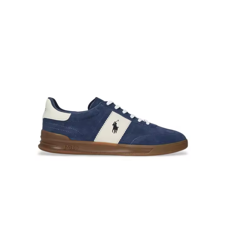 Zapatilla Polo Suede Heritage Aerea Hombre Azul - 1