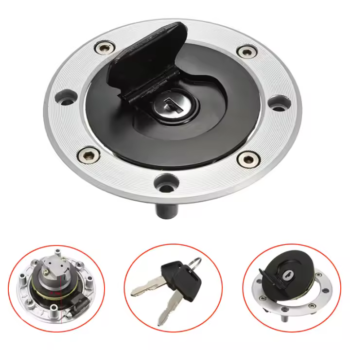 Tapa De Tanque De Combustible Para Motocicleta Suzuki GSXR 600 700 GSXR1000 Katana 600 GSX-600F RF-400 GK78A RF-900 Con Llaves Fijación Y Bloqueo - 1