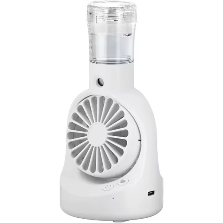 Ventilador recargable de mano con niebla, ventilador de escritorio, ligero pulverizador - 1