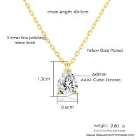 Collar Korean Minimalista Para Mujer En Color Oro Con Colgante De Corazón Y Lluvia De Cristal Joyería De Boda Regalo N481 - details 14