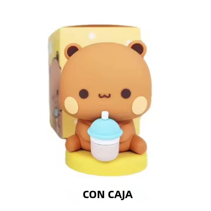 Figura De Colección De Oso Panda Kawaii Bubu Dudu Para Decoración De Coche Juguetes De Animales Miniaturas Cartoon Excitantes Ornamento Regalo Para Adultos - 1