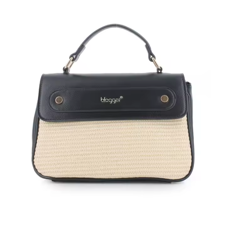Blogger MALDIVAS Bolso de mano convertible a bandolera para mujer en rafia y sintético 84671 - 1