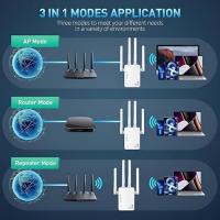 Repetidor WiFi, Extensor WiFi, Amplificador de Señal WiFi 1200Mps, WiFi Booster Doble Banda 5GHz y 2.4GHz, Modo Repetidor/Router/Ap, 4 Antenas, 2 Puertos LAN,Compatibilidad MacBook Air 13-Inch Laptop - details 3