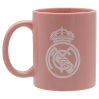 Real Madrid Taza Cerámica 330ml, Diseño con Escudo en Blanco, Producto Oficial Real Madrid, Regalo Cumpleaños Niñas y Mujeres, Taza Fútbol, color Rosa - details 0