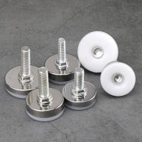 8Pcs Pie De Muebles De Acero Inoxidable Ajustable Con Base De Nylon Para Sofá Mesa Silla Armario Trabajar En Nivel - details 0