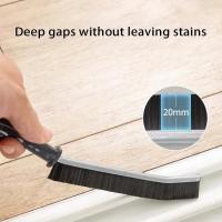 Cepillo De Limpieza Para Grietas Y Esquinas Limpiador De Ventanas Azulejos De Cocina Y Baño Cepillo De Escobilla Para Angulos Muertos Negro - details 11