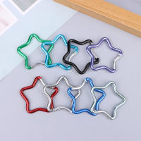1PCS Anillo De Llaves De Camping Al Aire Libre Forma De Estrella De Cinco Puntos Hebilla De Botella Clip De Cadena De Llaves De Aluminio Carabiner - details 0