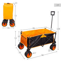 Aktive - Carro playa plegable, carrito de transporte, con ruedas giratorias 360º con frenos, mango multiángulo y 1 bolsillo, máx. 100 kg de carga, espacioso y versátil, de acero y poliéster, diseño plegable, incluye funda - details 3