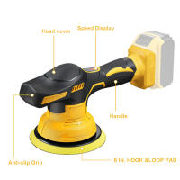 Polisiniador Eléctrico Para Coche Con Batería Dewalt/Makita Herramienta De Brillo Y Sellado De Láminas De 6 Pulgadas Para DIY En El Hogar - details 0