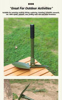 Shovel Plegable Pequeña Para Camping Al Aire Libre Multifuncional Herramienta De Entierro Para Senderismo Spade Y Shovel De Acero Carbono - details 1