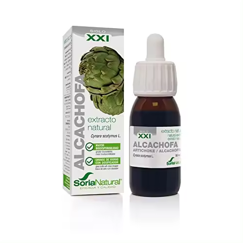 Soria Natural Extracto de Alcachofa - Alivia la Pesadez, Favorece la Digestión, Apoya la Salud Hepática y Cardiovascular - 100% Puro - Complemento Alimenticio Natural - Botella con 50ml - 1