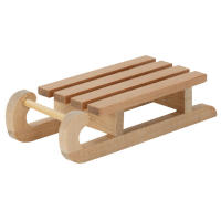 Mini Esquife De Simulación No Tóxico 1/12 Modelo De Madera Decoración Para El Hogar Accesorios Para Casa De Muñecas Ornamento De Esquife De Nieve Odoríless - details 6