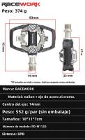 RACEWORK M8020 Pedal De Bicicleta MTB Con Sistema SPD Plástico Auto-Desbloqueable Para Montaña Compatible Con Shimano - details 2