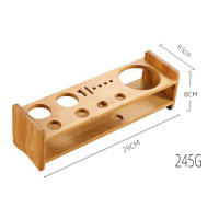 Juego De Bartender Para Cocteles Con Soporte De Madera Portátil Y Estable Para Fiesta Boda Casa Bar Principiantes Herramienta Organizador De Almacenamiento De Barra - details 2