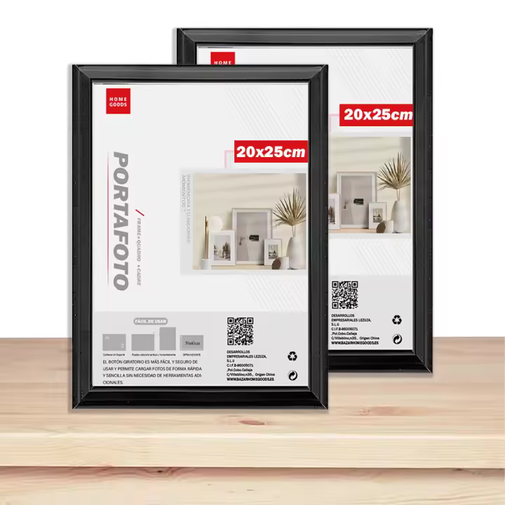 AYA MARKT Marco de Fotos Negro, Marco de Madera Clasico, 2cm de Grosor, Cuadro de Mesa,Cuadro de Pared,Marcos de Mesa ideal para Fotos,Poster y Diplomas - 1