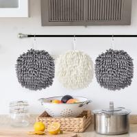2PC Pelota De Toalla Para Secar Manos Con 2 Gancho Super Absorbente Microfibra Suave Para Baño Y Cocina Suministros De Salud - details 0