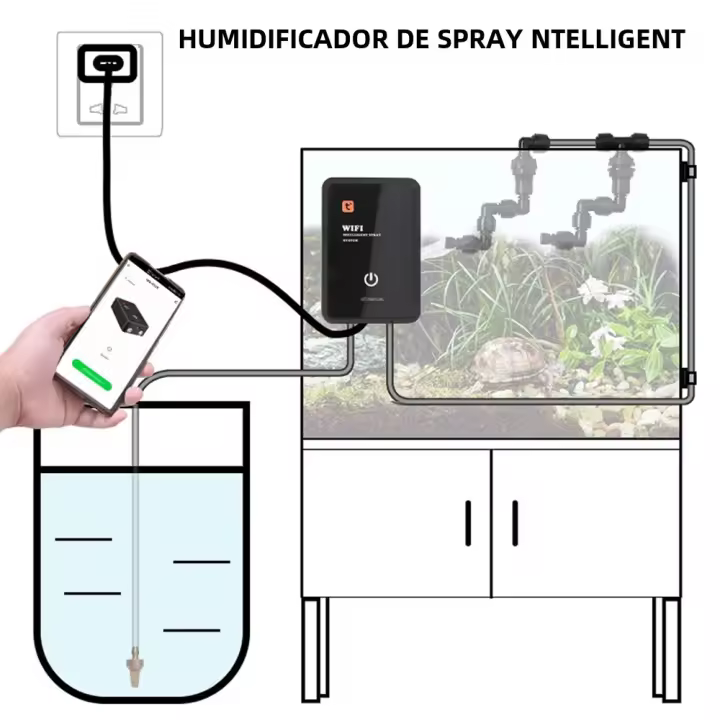Humidificador De Reptiles Inteligente Con Control WiFi APP Sistema De Rociado Automático Con Timer Rainforest Kit De Riego - 1