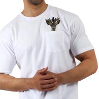 Camiseta De Algodón HX Con Diseño De Animal Ciervo Y Corrales Impresión Doble Dedo Medio Bolsillo Para Hombre Ropa De Verano Manga Corta - details 5