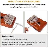 Martillo De Ajuste Para Kalimba Accesorios De Música Herramienta De Ajuste Para Piano De Pulgar 2 Piezas Compatible Con 8/17/21/24/34/41 Teclas - details 1