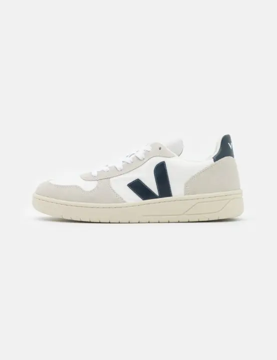 Zapatillas Veja V-10 Blancas y Grises con Diseño Náutico para Hombre - 1