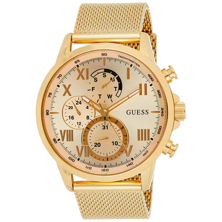 Guess Porter W1310g2 Reloj De Pulsera Analógico Para Hombre Color Dorado - 1