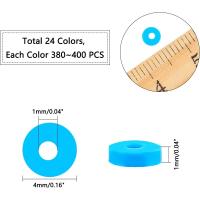 9120pcs Heishi Ladrillos De Arcilla 4mm Ladrillos De Vinilo 24 Colores Ladrillos De Silicona Planos Para Pendientes Havaianos Collarín - details 1