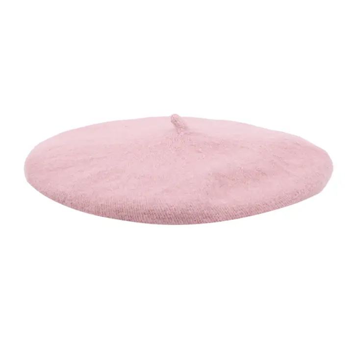 Gorro De Lana Térmico Para Bebés Y Niñas Estilo Francés Retro Vintage Beret Elegante De Color Sólido Para Invierno - 1