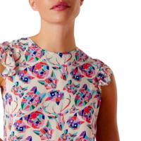 Minueto Nikita Top - Camiseta de Cuello Redondo y Manga Sisa con Volantes en Mangas - details 1