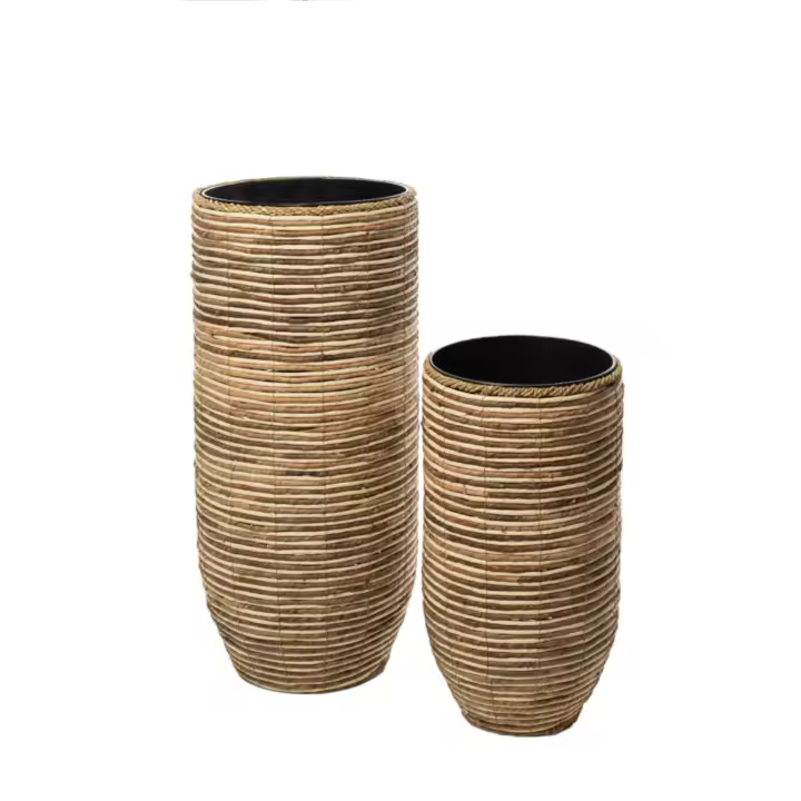 Sets 2 jarrrones fibras Natural 45x45x50cm. El mejor complemento para tu hogar. - 1