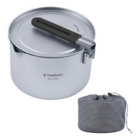 Tomshoo Olla De Titanio Portátil De 2L Con Tapa Y Mango Colapsable Para Camping Cocina Al Aire Libre Y Viajes Deporte De Montaña - details 6