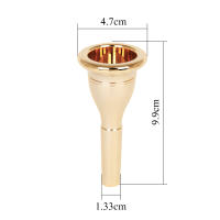 Boquilla De Tuba Duradera De Cobre Con Construcción De Latón Galvanizado Accesorio Musical Para Instrumentos De Música - details 4